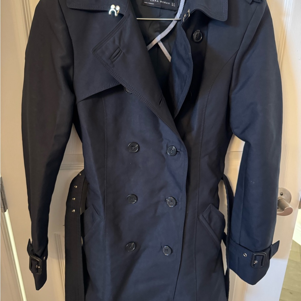 Zara Women's Navy Trench Coat